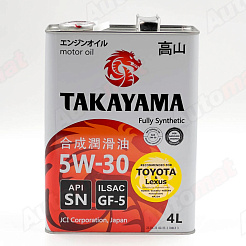 Моторное масло TAKAYAMA 5W-30 SN GF-5, 4л
